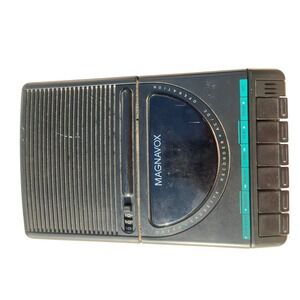 Magnavox D6280 Portable Cassette Recorder Player Black Handheld Analog Vtg Tech